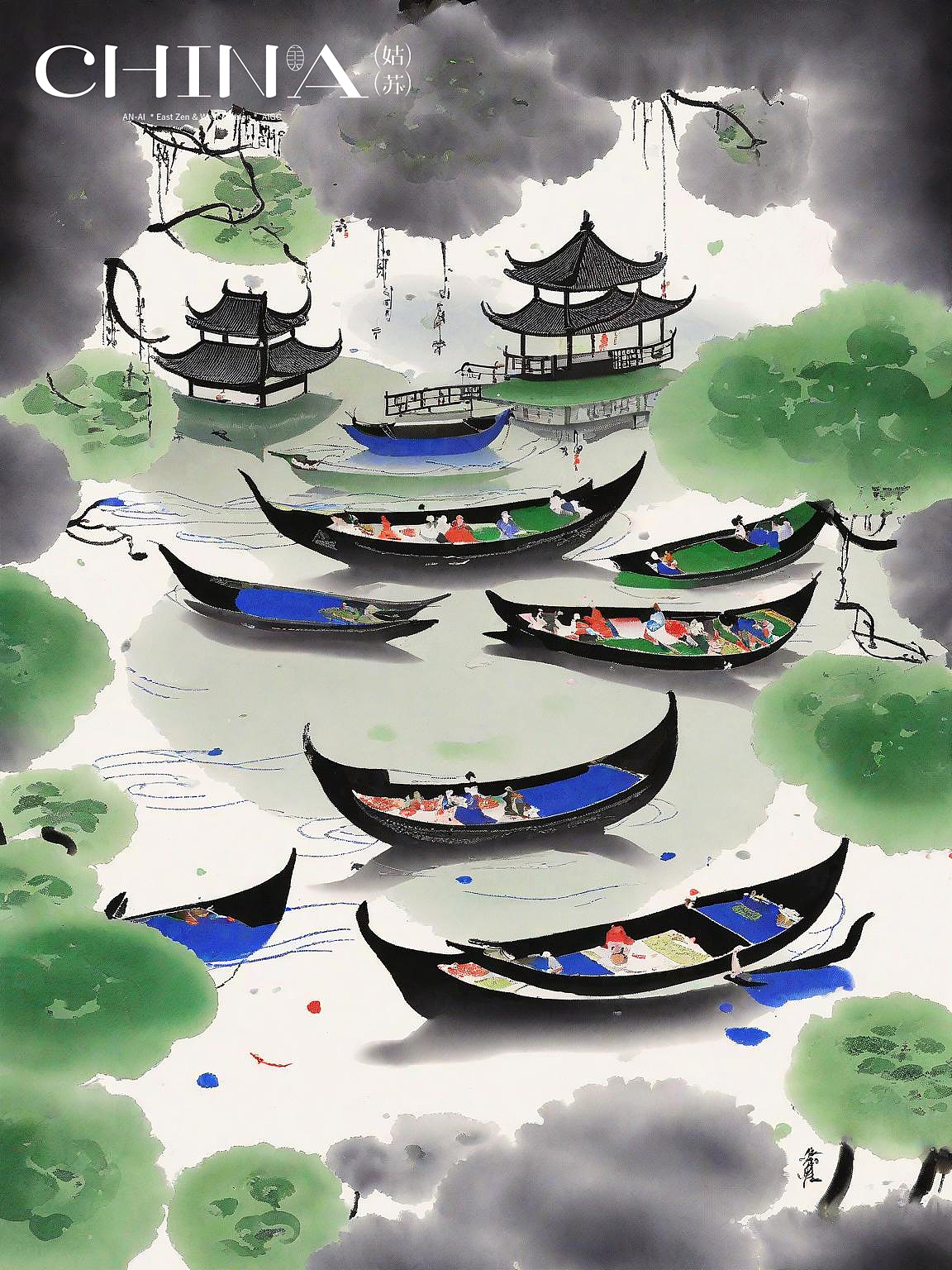 大美中国丨姑苏印象（图ZMzY4MDE2NDk2） - AI作品 - 站酷设计师安史原创素材 - 站酷ZCOOL