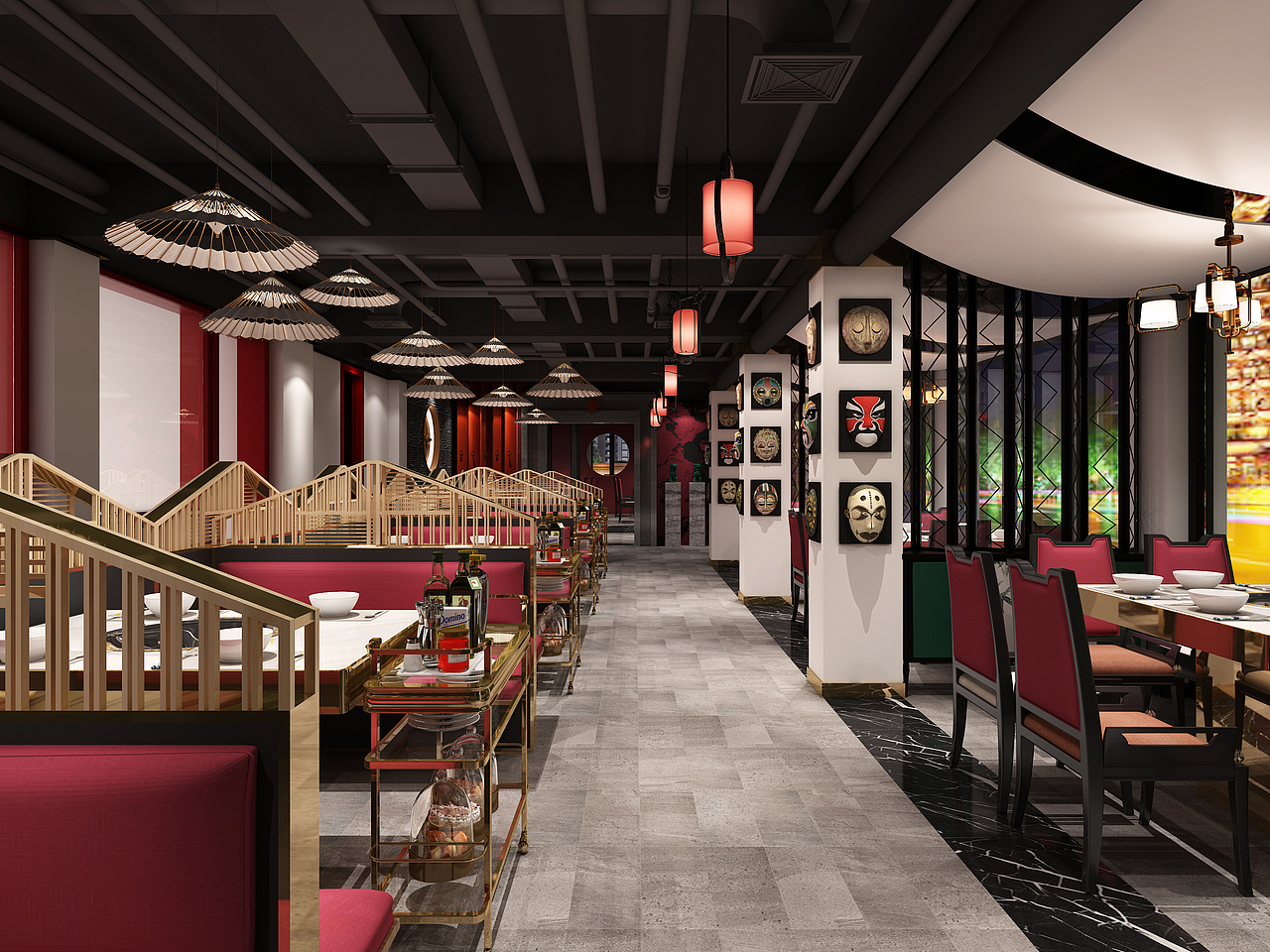 蜀寨·成都老火锅店设计 | 浙江宁波火锅店设计公司（图ZMzUwMzIyOTEy） - 酒店餐饮设计 - 站酷设计师成都火锅店设计魏原创素材 - 站酷ZCOOL