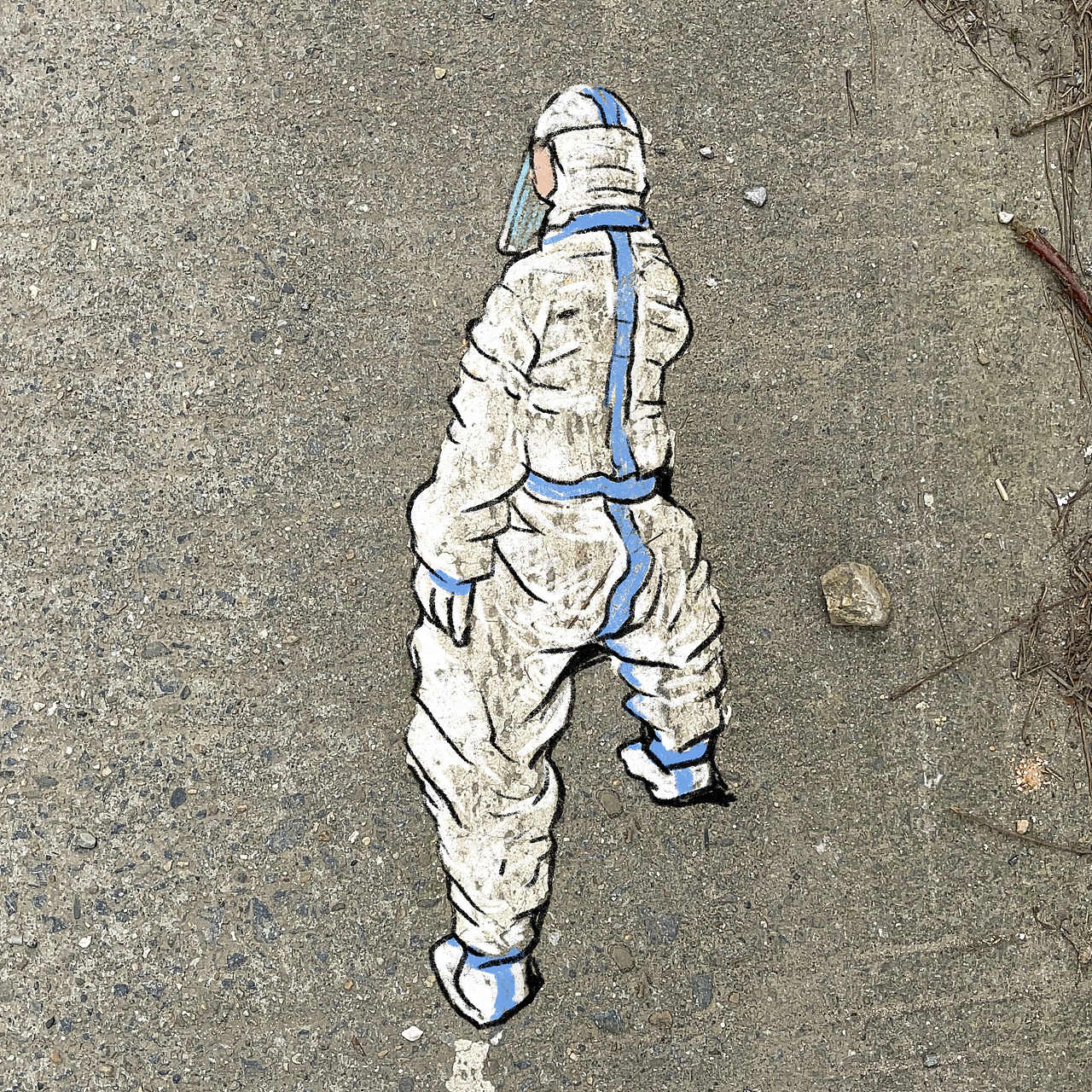 上海居家的两个多月画了超过六十个不同的大白