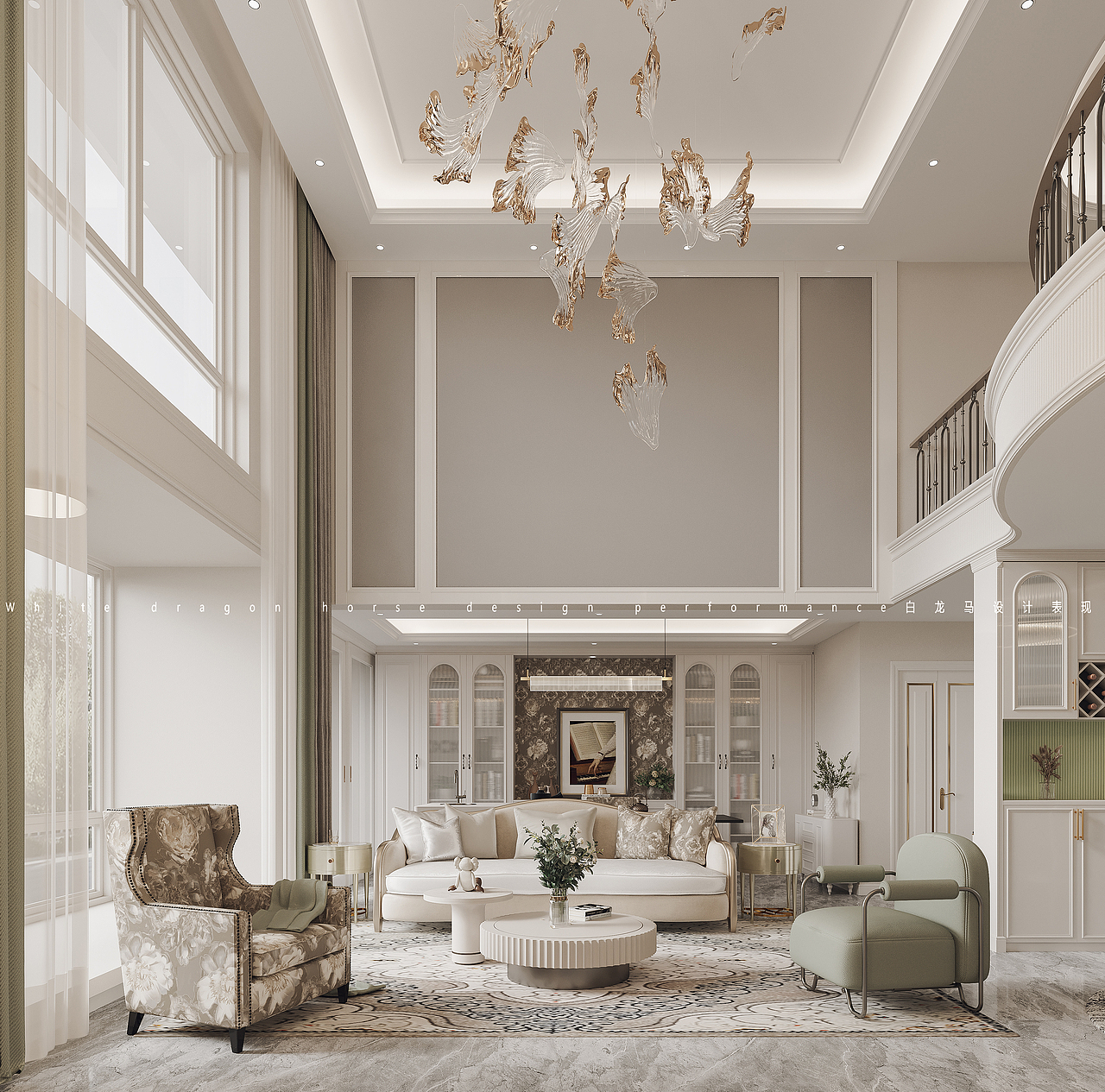 法式风格——白龙马效果图