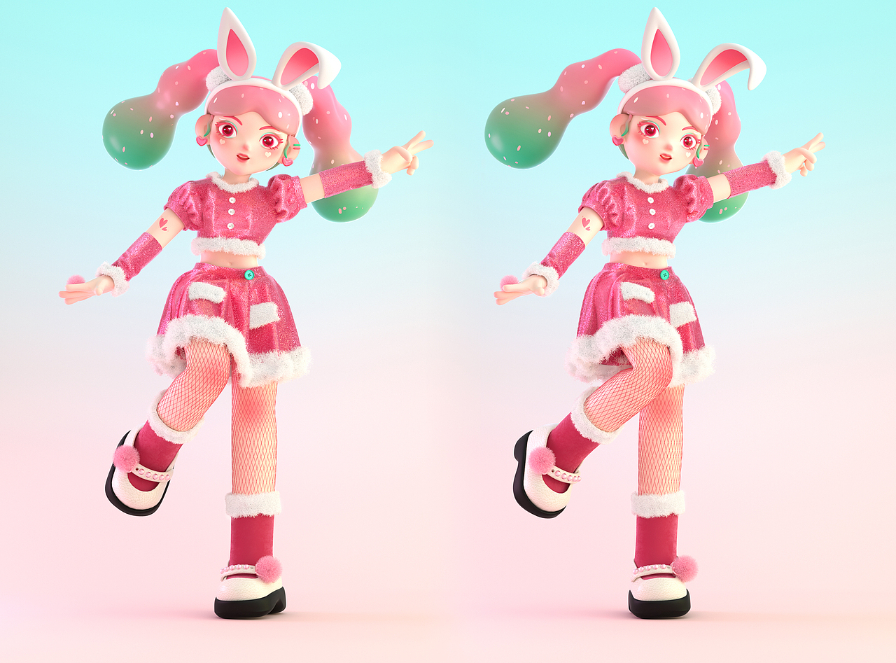 C4D人物设计×【世界上的另一个我】（图ZMzI2MjAxOTQ4） - 人物/生物 - 站酷设计师奶油蛋糕l原创素材 - 站酷ZCOOL