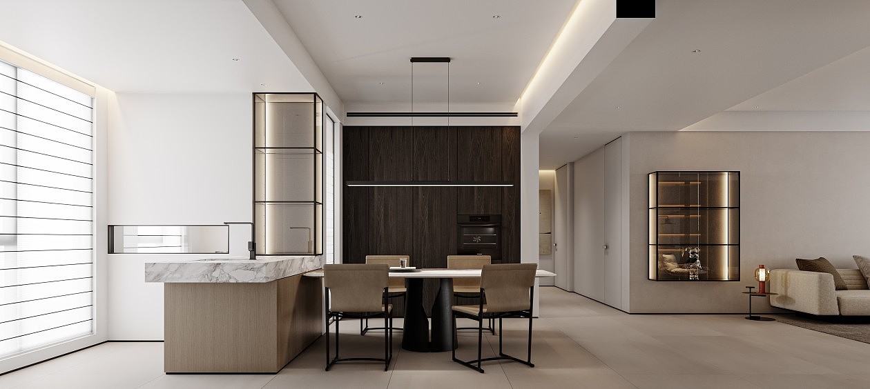 现代风格客餐厅效果图设计