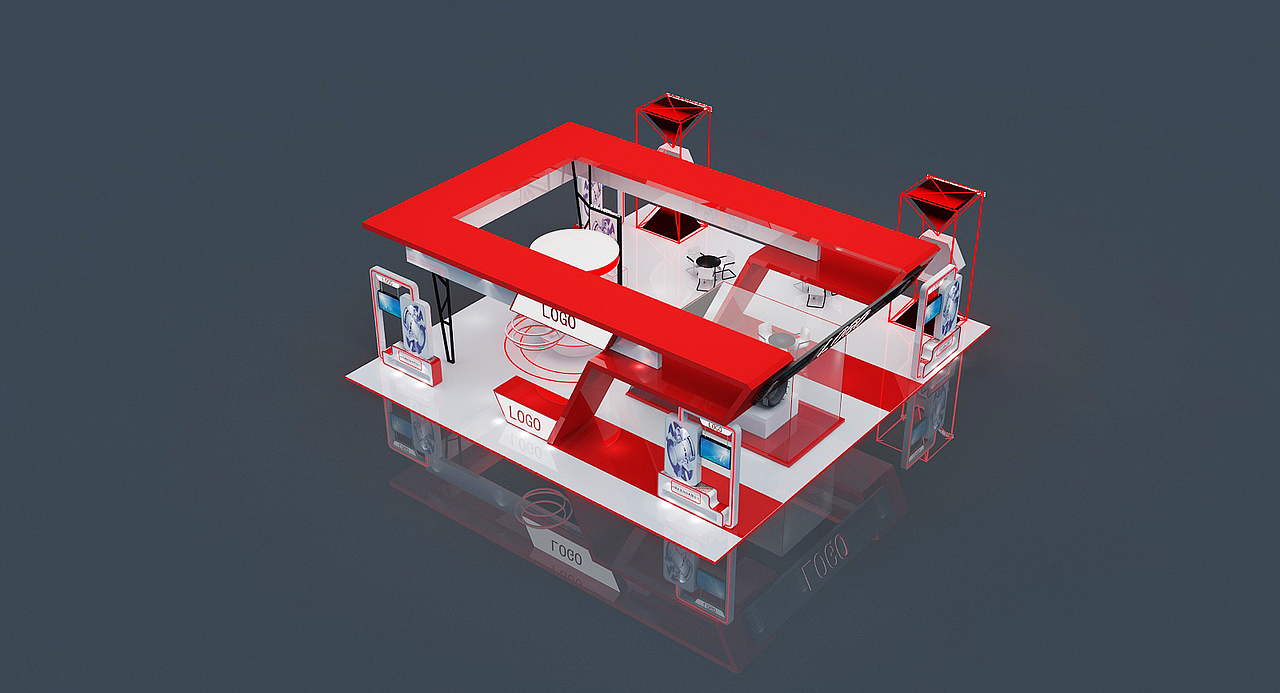 综合工业展位设计3D效果图（图ZMjMzNzEwNjcy） - 场景 - 站酷设计师3D设计师NG男原创素材 - 站酷ZCOOL