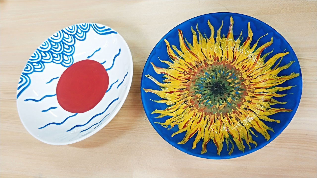 陶艺·釉上彩绘制|纯艺术|绘画|蒲青空 - 原创作品 - 站酷 (zcool)