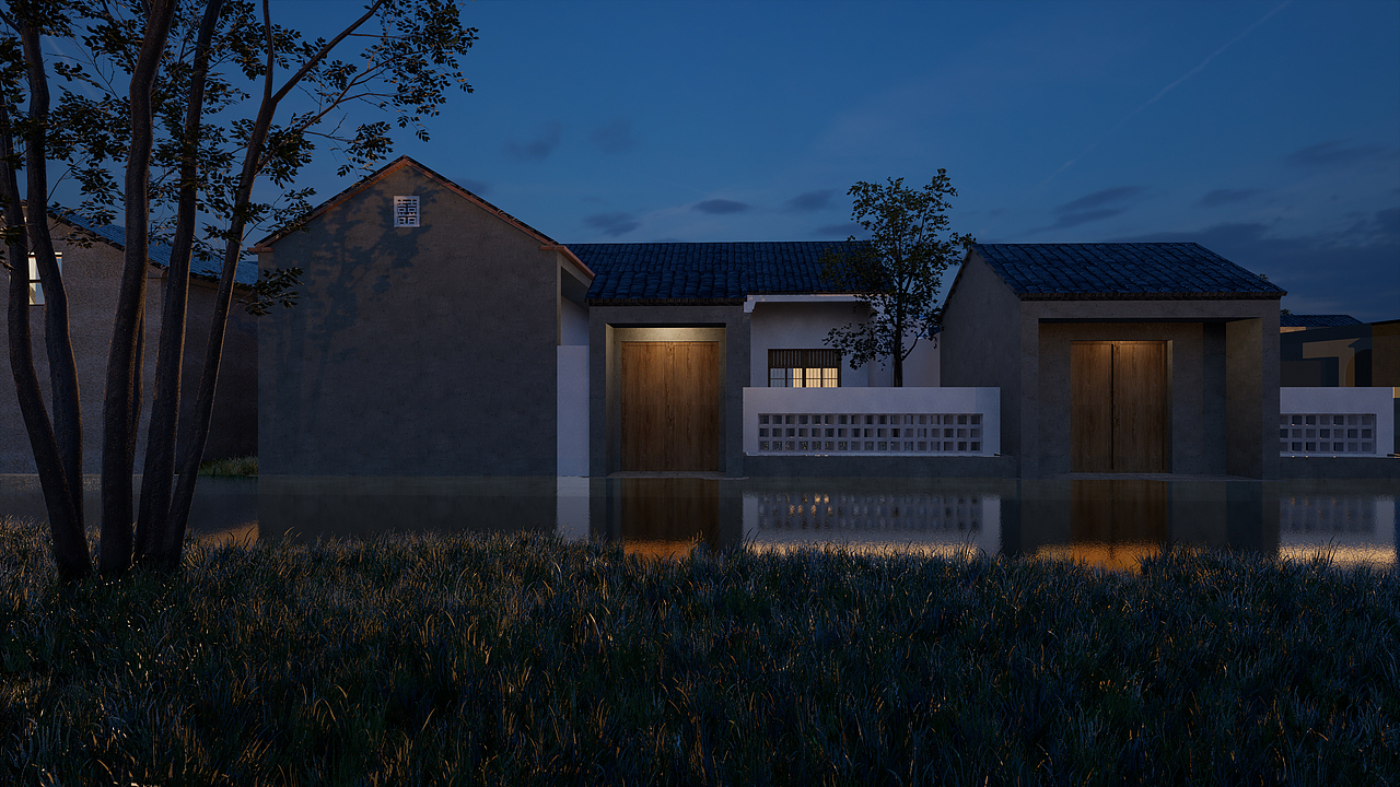 乡村振兴民宿效果图|三维|建筑/空间|木在公边 - 原创作品 - 站酷 (zc