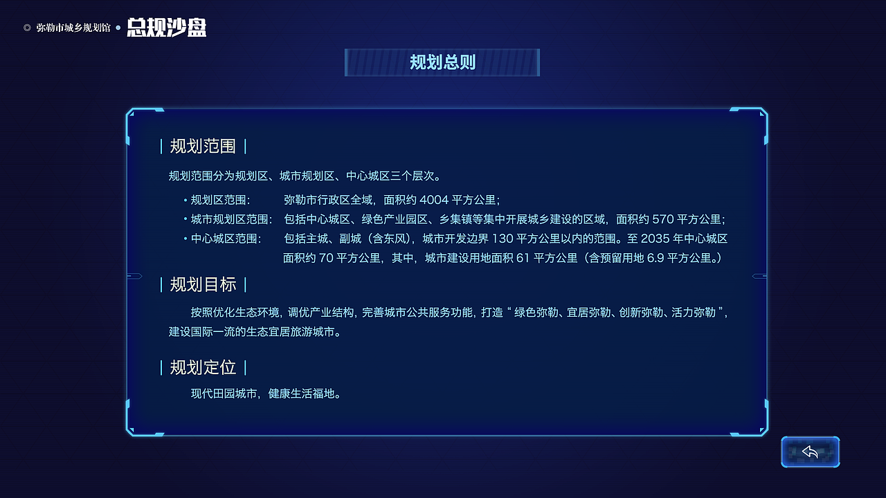 弥勒规划馆的多媒体界面设计作品