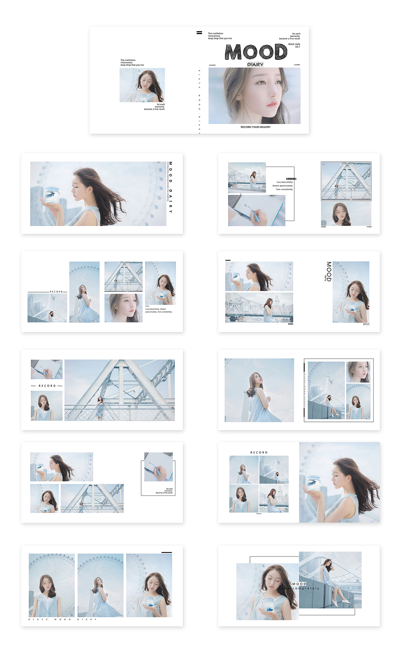 少女写真照片书模板