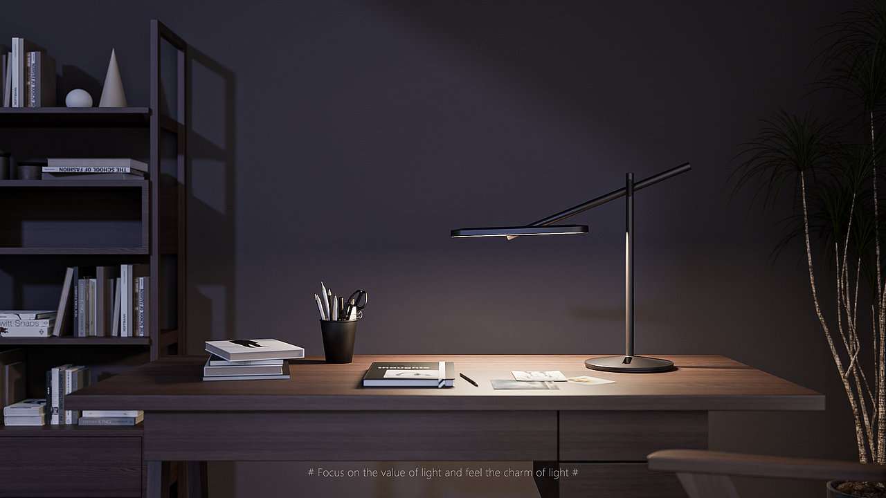 OPPLE 欧普照明 balance台灯 #Blender产品渲染（图ZMjk1ODUwMjcy） - 产品 - 站酷设计师春秋头等舱原创素材 - 站酷ZCOOL