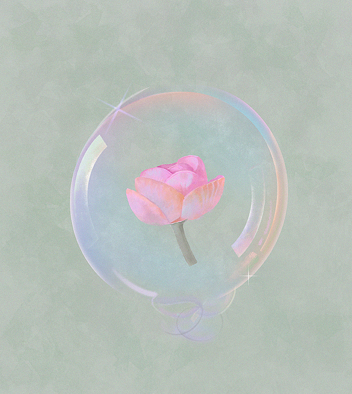 在家摸鱼泡泡花（图ZMTk3MTQzNjYw） - 艺术插画 - 站酷设计师零六三原创素材 - 站酷ZCOOL