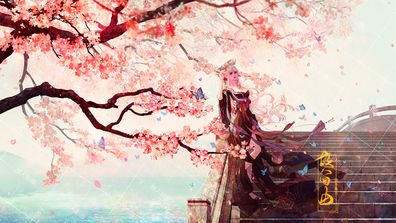 Anime Cherry Blossom Tree Background - 2560x1600 Wallpaper - teahub.io