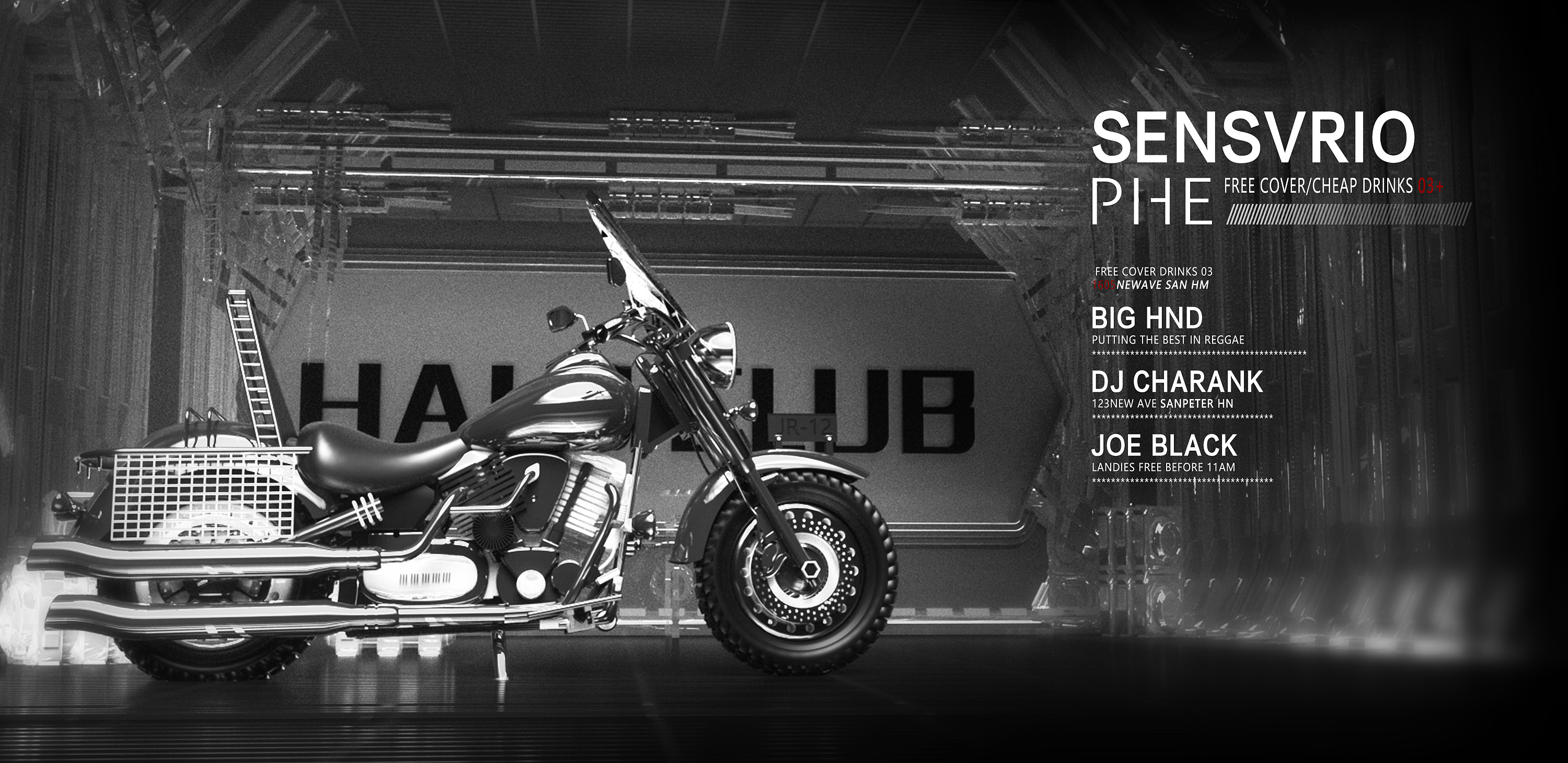 c4d哈雷摩托车建模渲染|平面|海报|井然同学 - 原创作品 - 站酷