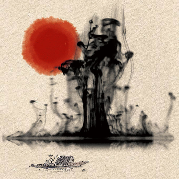 一日一山一舟，极简的水墨山水画（图ZMTk1MDQxODYw） - 绘画 - 站酷设计师创e派原创素材 - 站酷ZCOOL