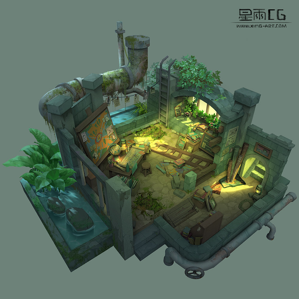 2020春季场景网络班-室内设计|插画|游戏原画|星雨cg艺术中心 - 原创