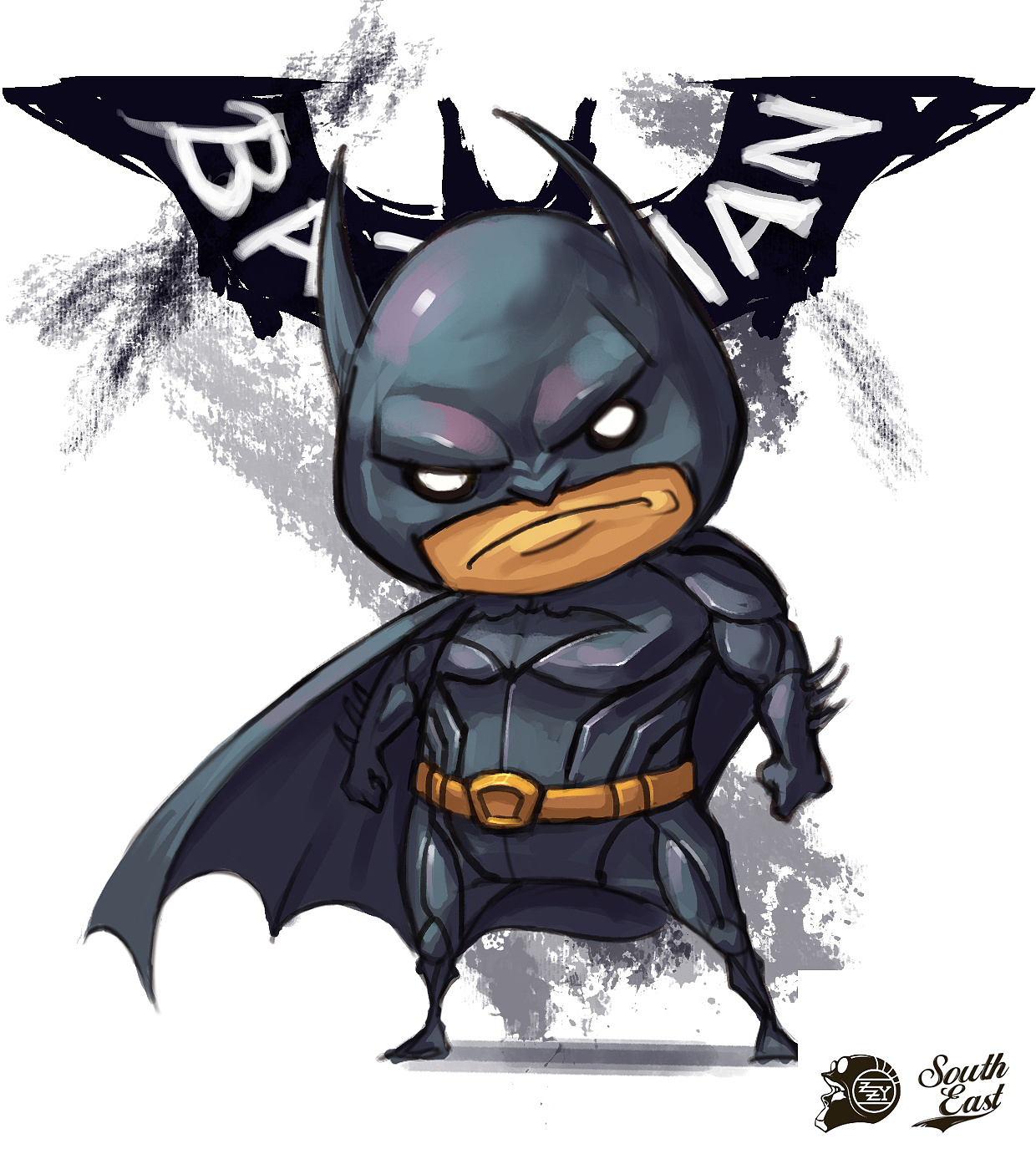 蝙蝠侠简笔画涂色图片