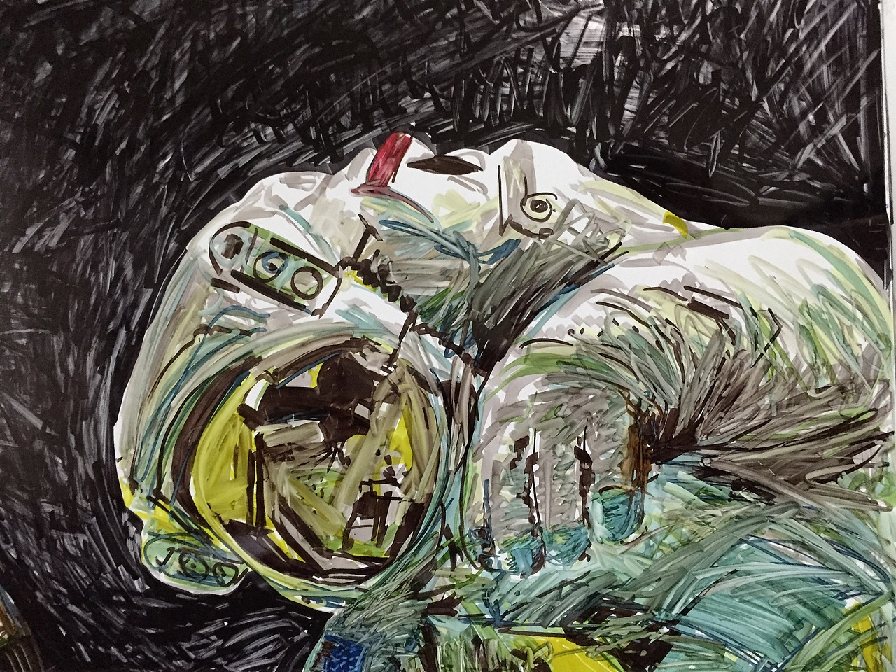 宇航员×3（图ZNDg5MzIzOTI=） - 新锐潮流插画 - 站酷设计师Evemen原创素材 - 站酷ZCOOL