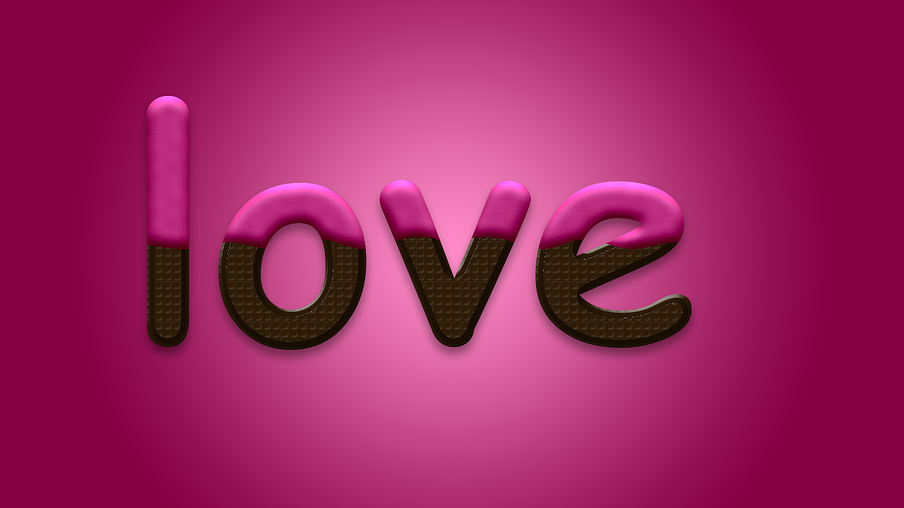 巧克力奶油文字