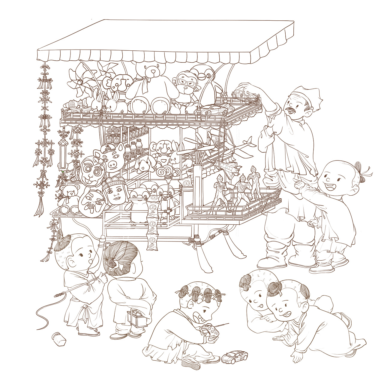 货郎图:穿越时空的快乐传递