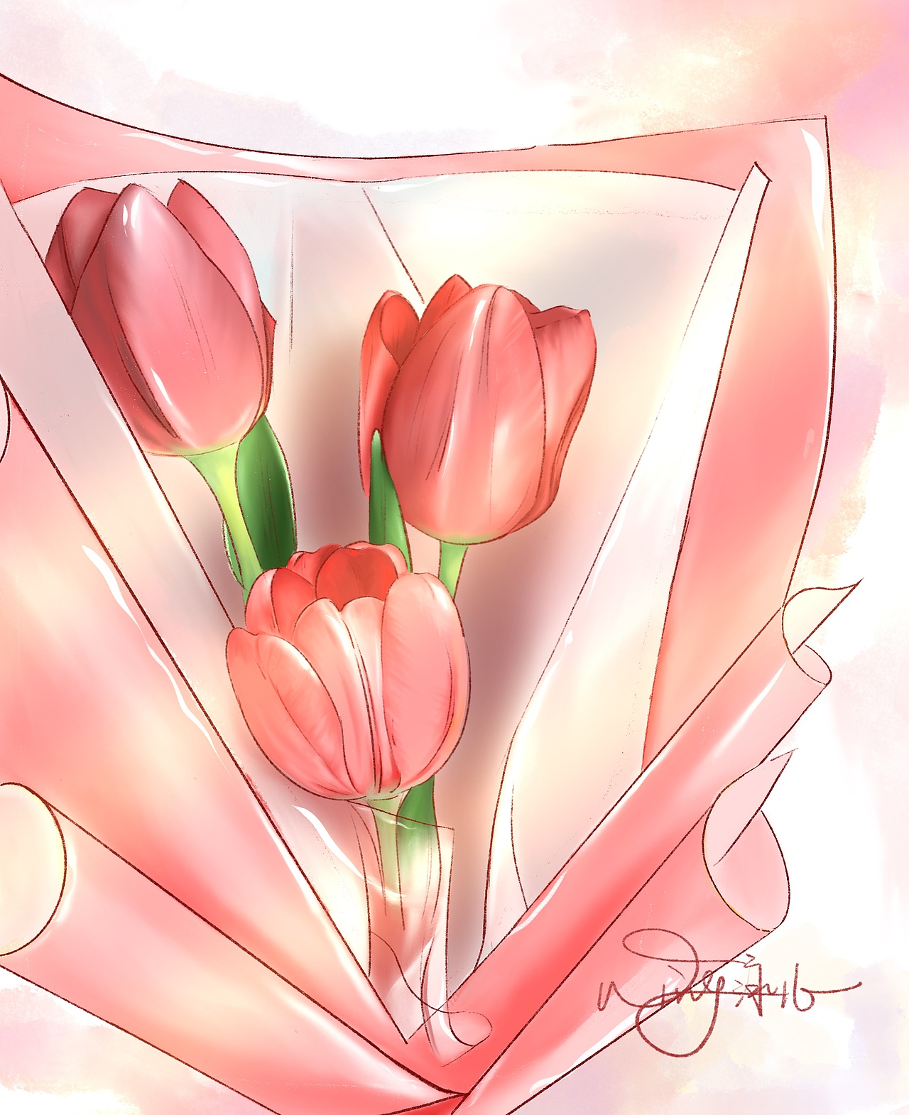 ipad练习|《郁金香》