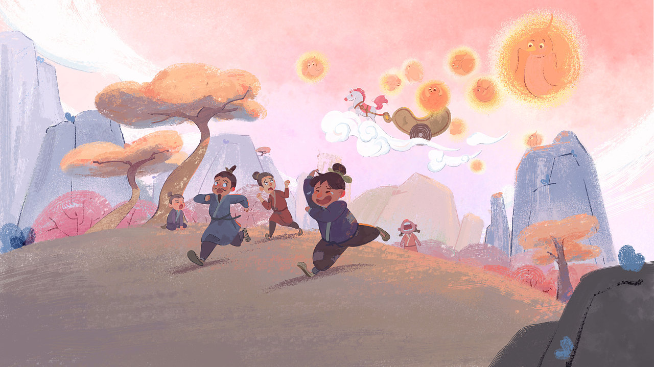 20年绘本工作图-后羿射日|插画|绘本|酒藜子 - 原创作品 - 站酷