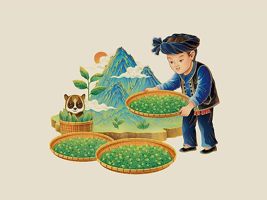 绿色茶园计划系列插画