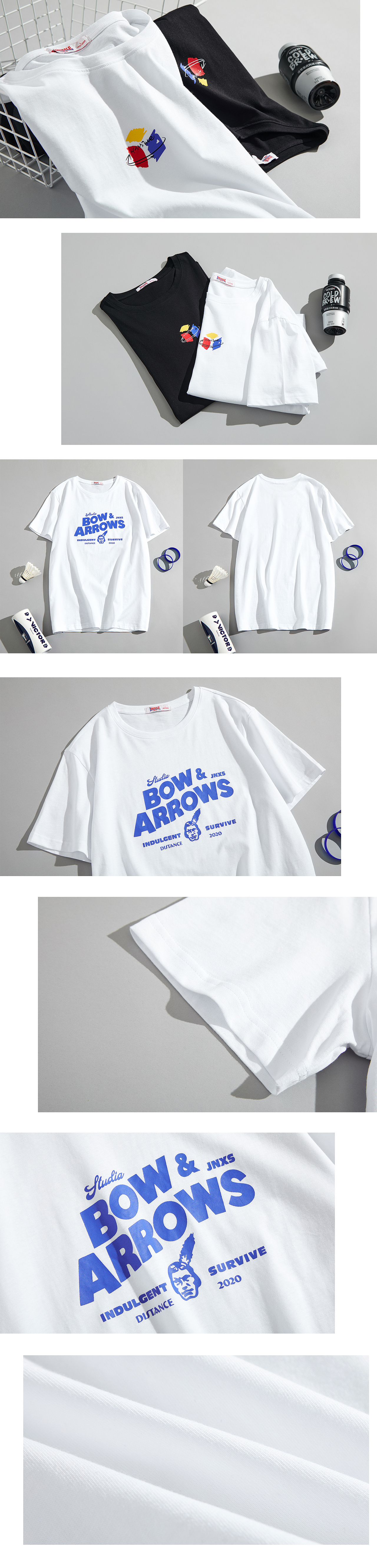 男装短袖平铺 创意图摆拍组合图淘宝摄影 夏装平铺拍摄|摄影|产品摄影