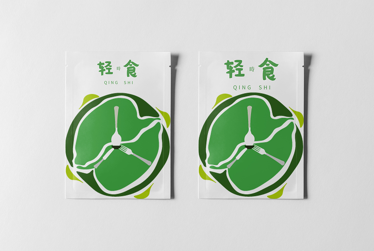 【平面设计】一份“轻（时）食”品牌logo包装设计（图ZMjc1MDQ4MDQ4） - Logo - 站酷设计师零晓禾原创素材 - 站酷ZCOOL