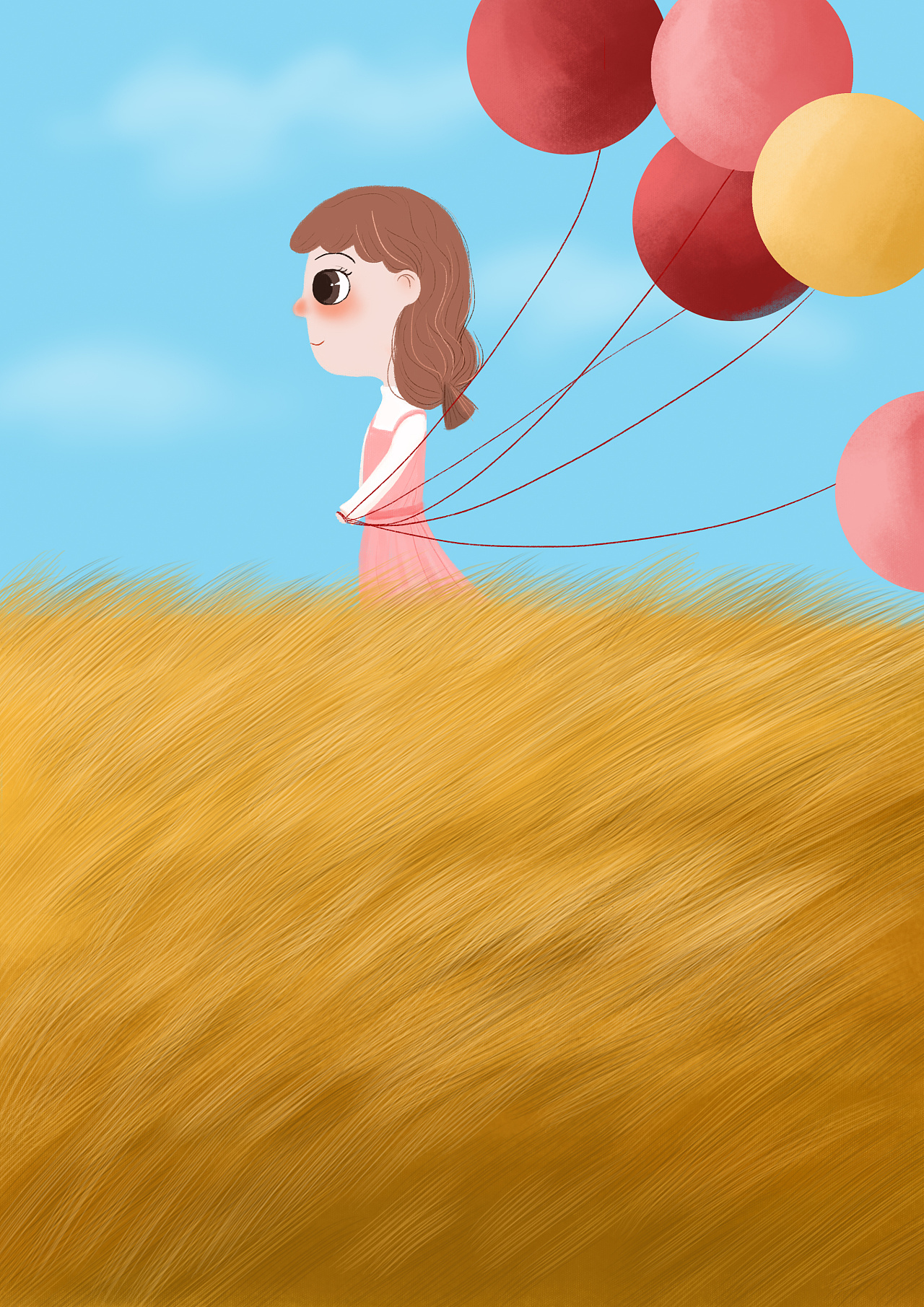 风吹麦浪|插画|儿童插画|一只大白姚 - 原创作品 - 站酷 (zcool)