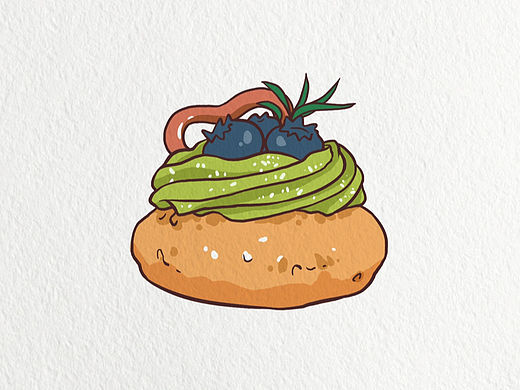 甜品插画设计