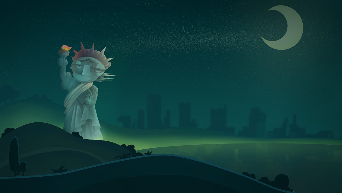 tiny thief风格Q版背景