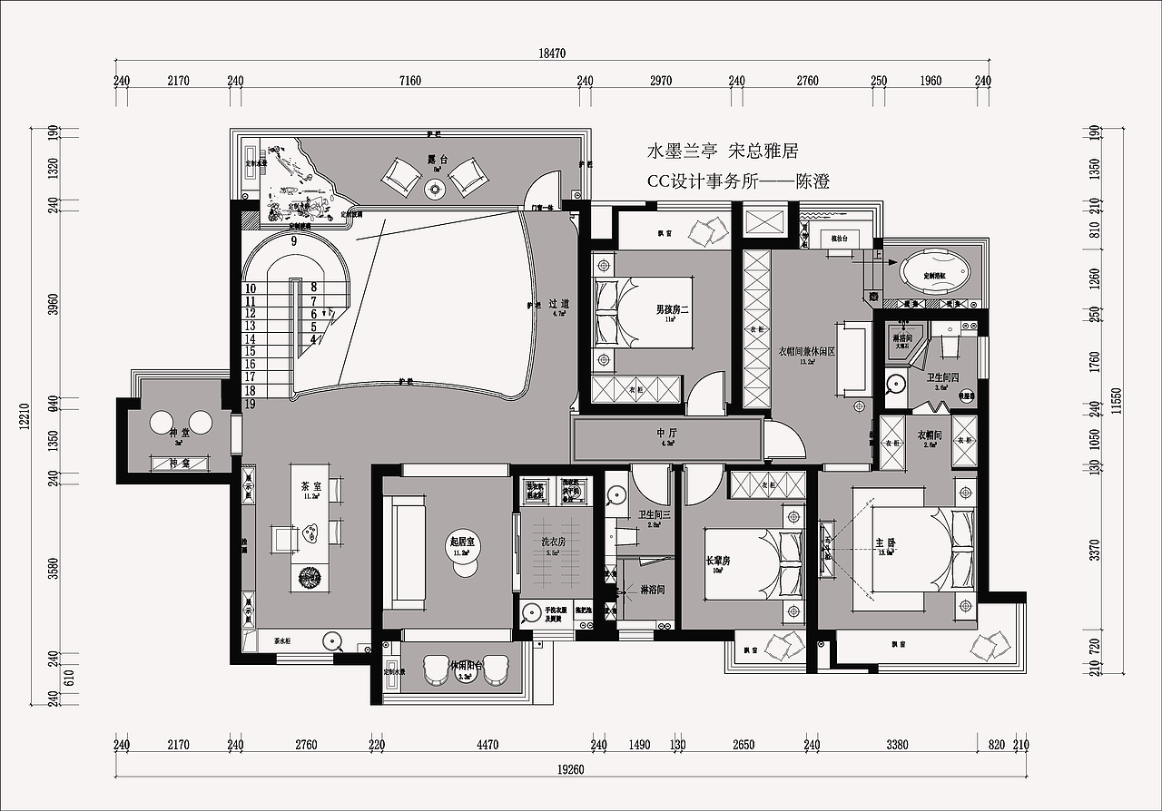 《CC设计事务所》 双峰.水墨兰亭——新中式