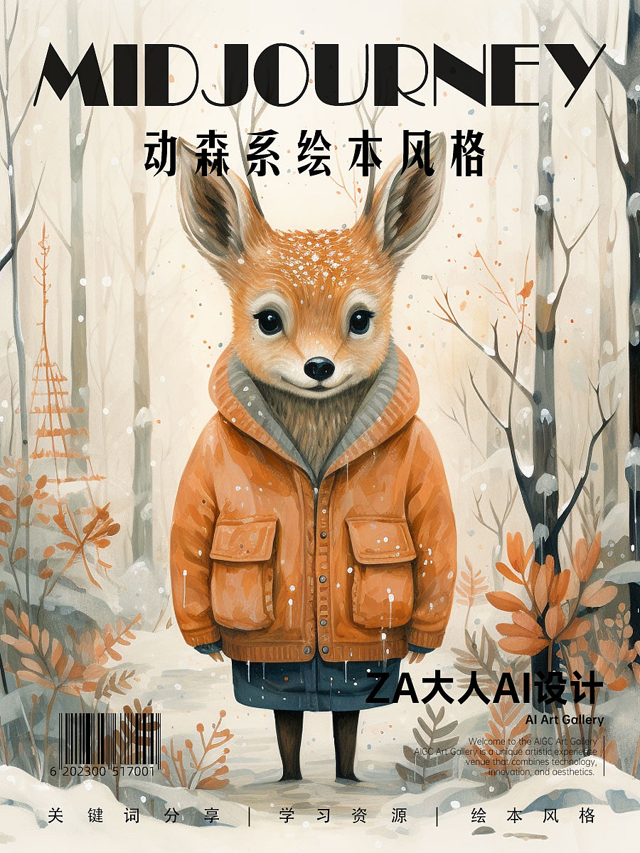 AI 艺术|动森系绘本风格