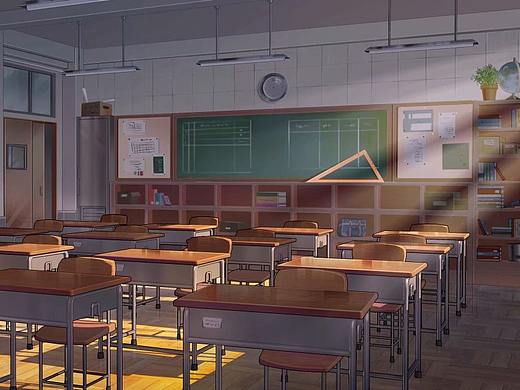 二次元风格 教室