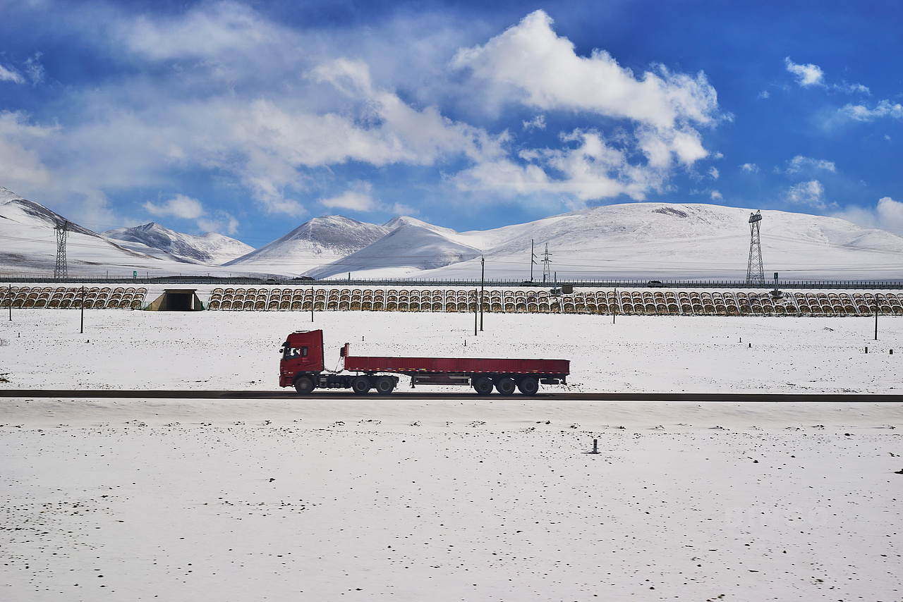关于冬日的青藏铁路/青藏线-车厢上拍摄
