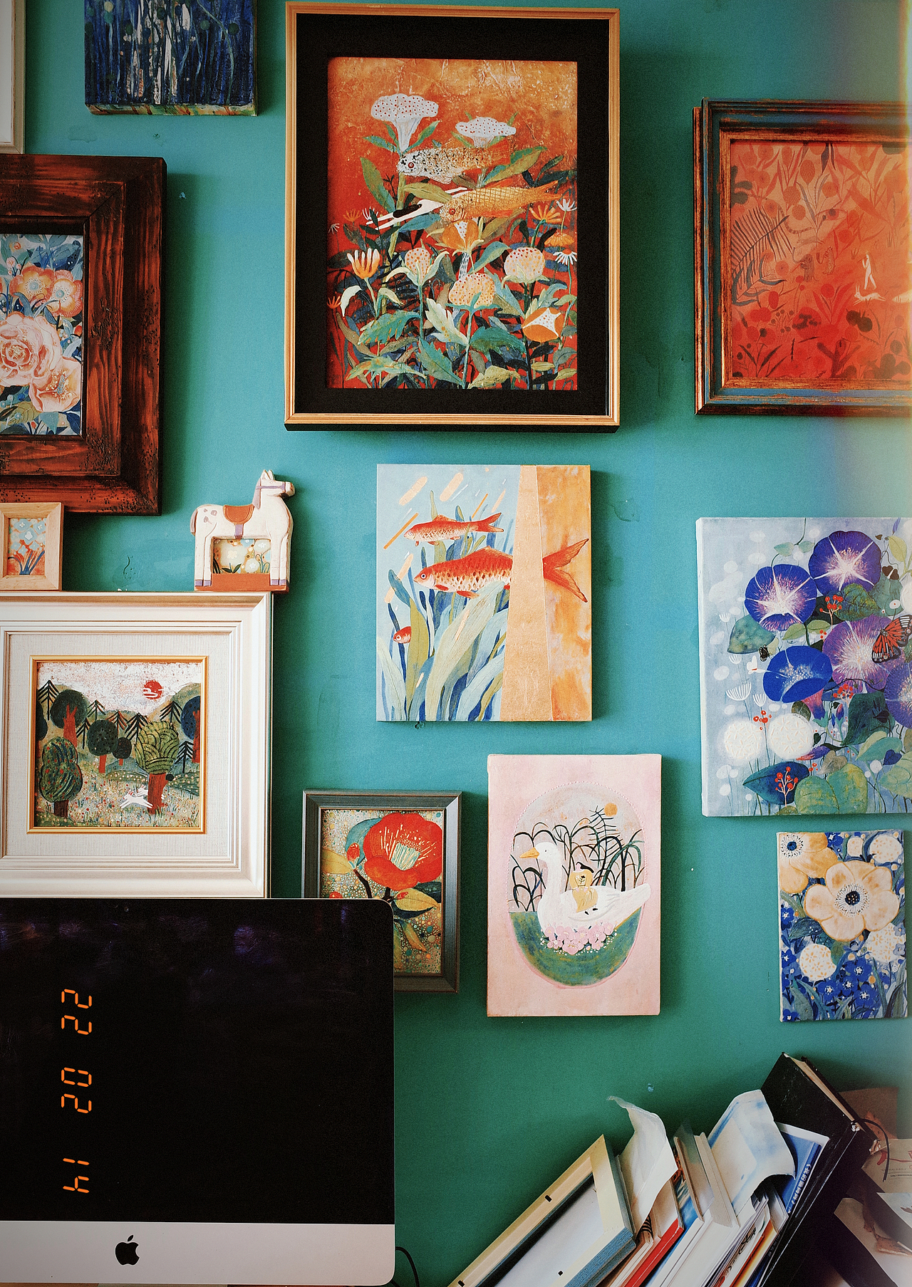 岩彩43《鱼生》 