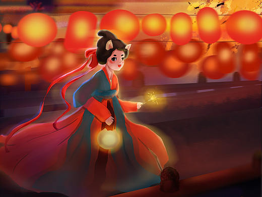小仙女逛灯会