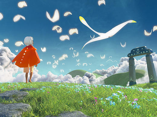 《光·遇 sky》 三维致敬风格图