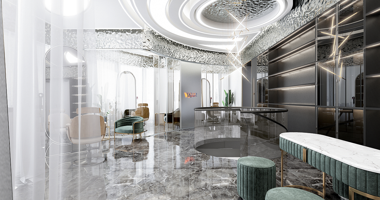 WISH.Hair salon（图ZMTgxNzQ0NDU2） - 商业空间设计 - 站酷设计师设计师_YANXIN原创素材 - 站酷ZCOOL