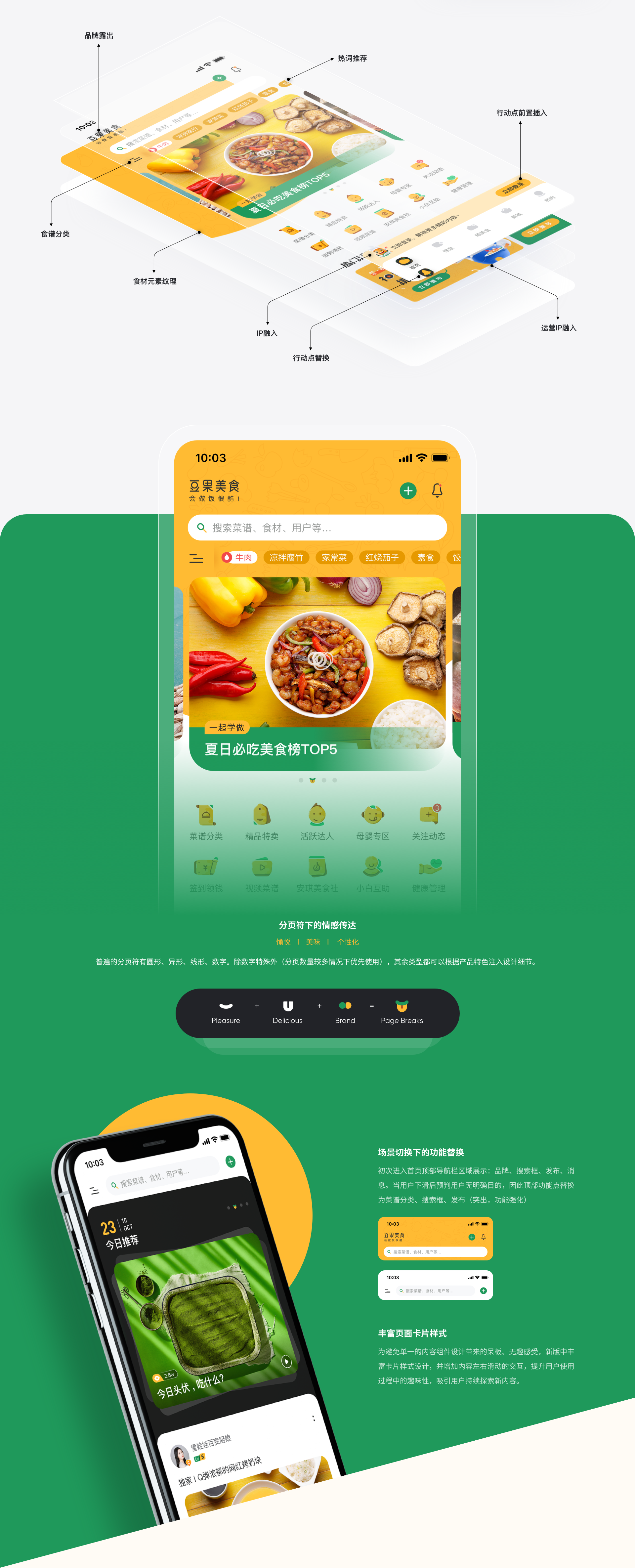 豆果美食ip形象设计,品牌设计,界面设计|ui|app界面|幺零三_原创作品