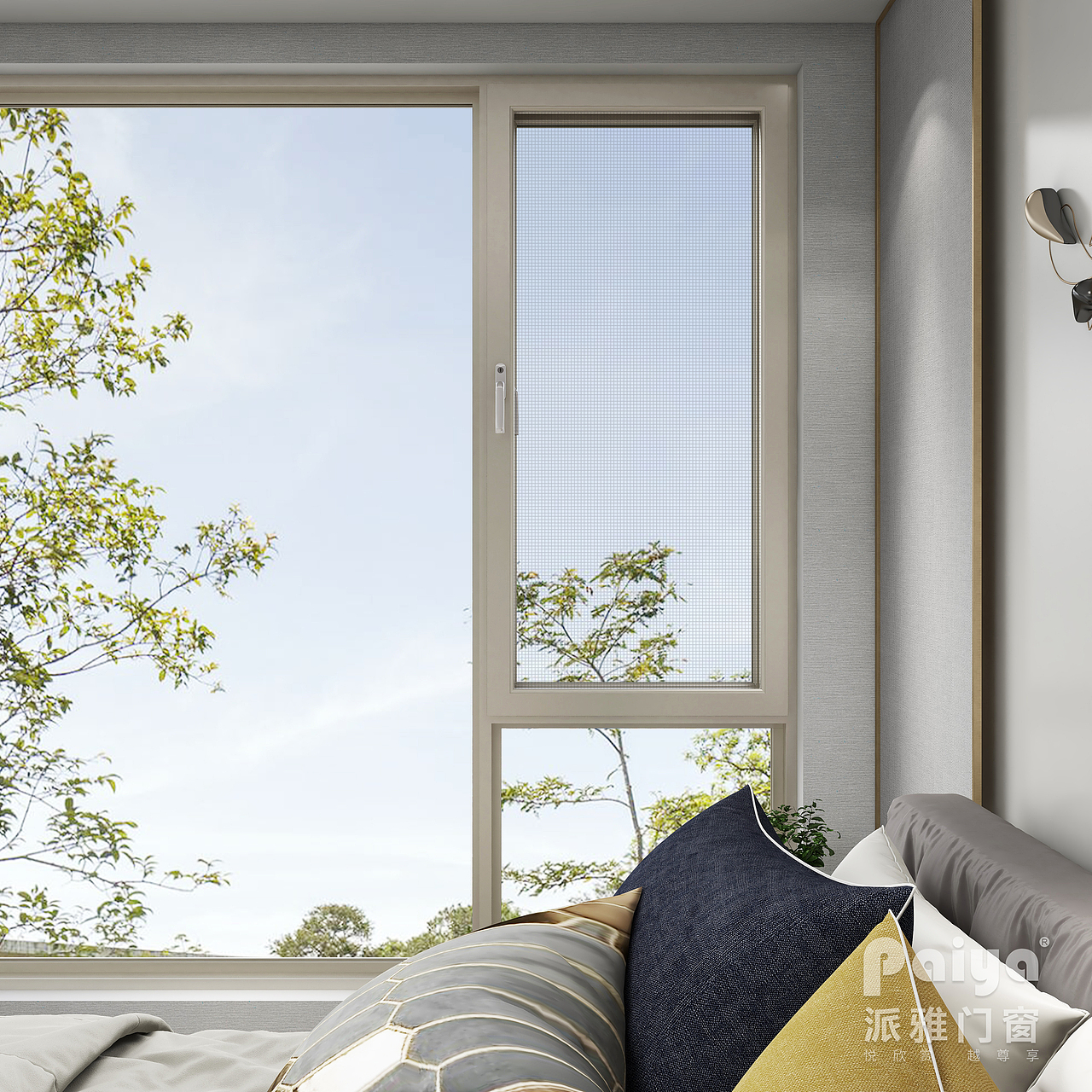 十大门窗品牌派雅-铝合金门窗效果图