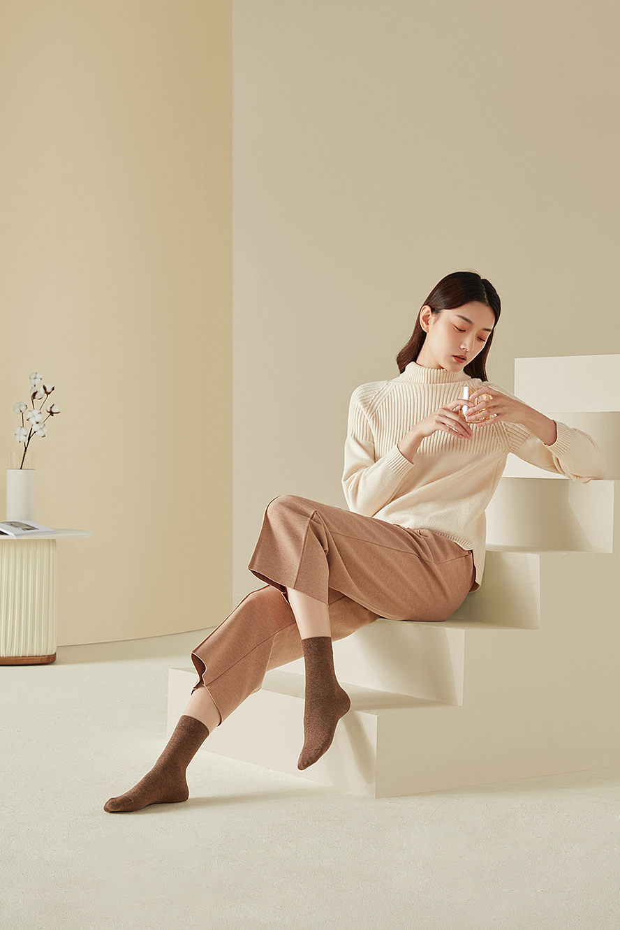 袜子拍摄 棉竹屋