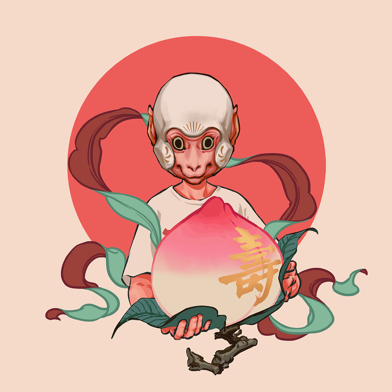 【童子】白猿献寿x黑虎掏心