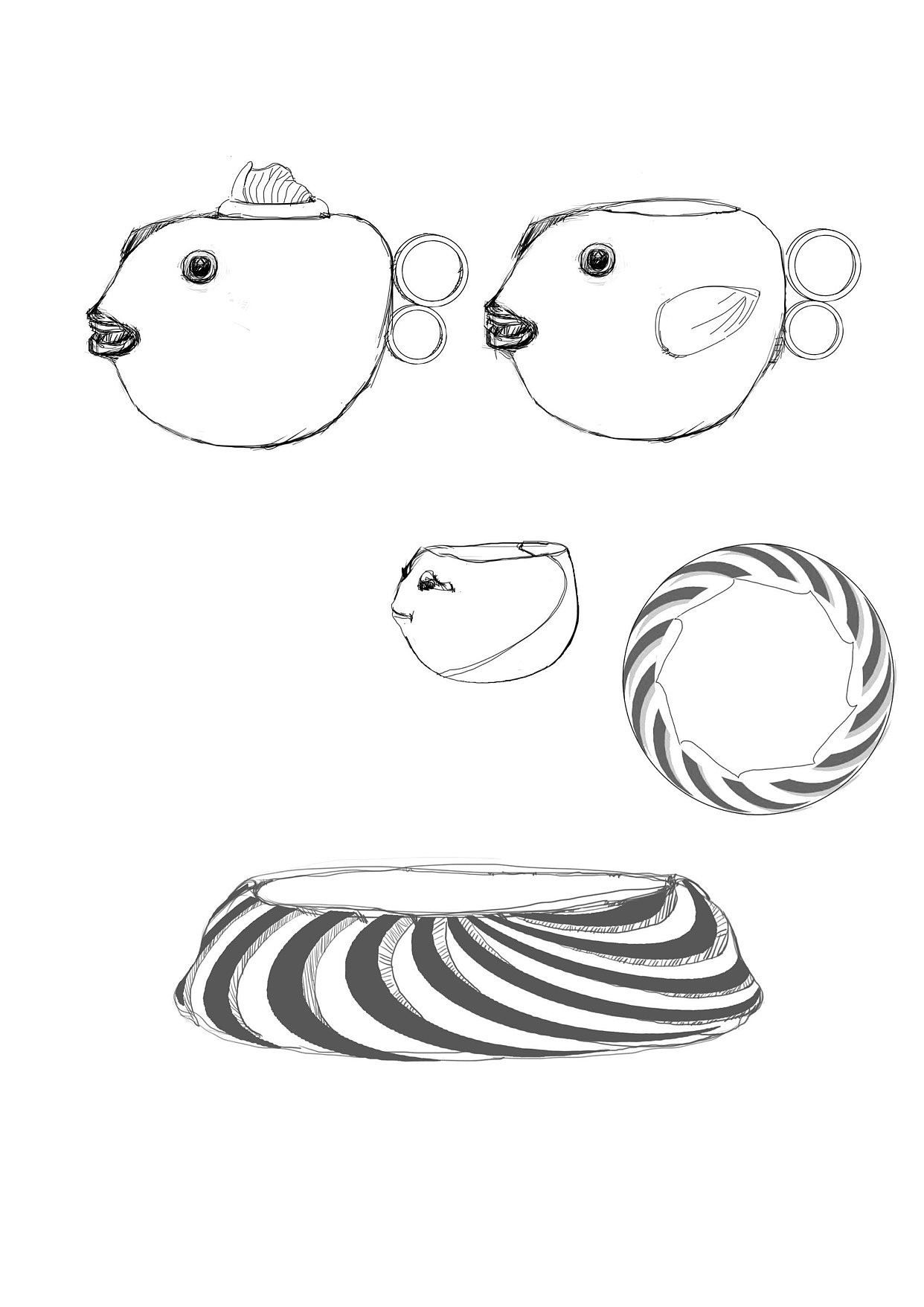 柴烧陶瓷茶具概念设计