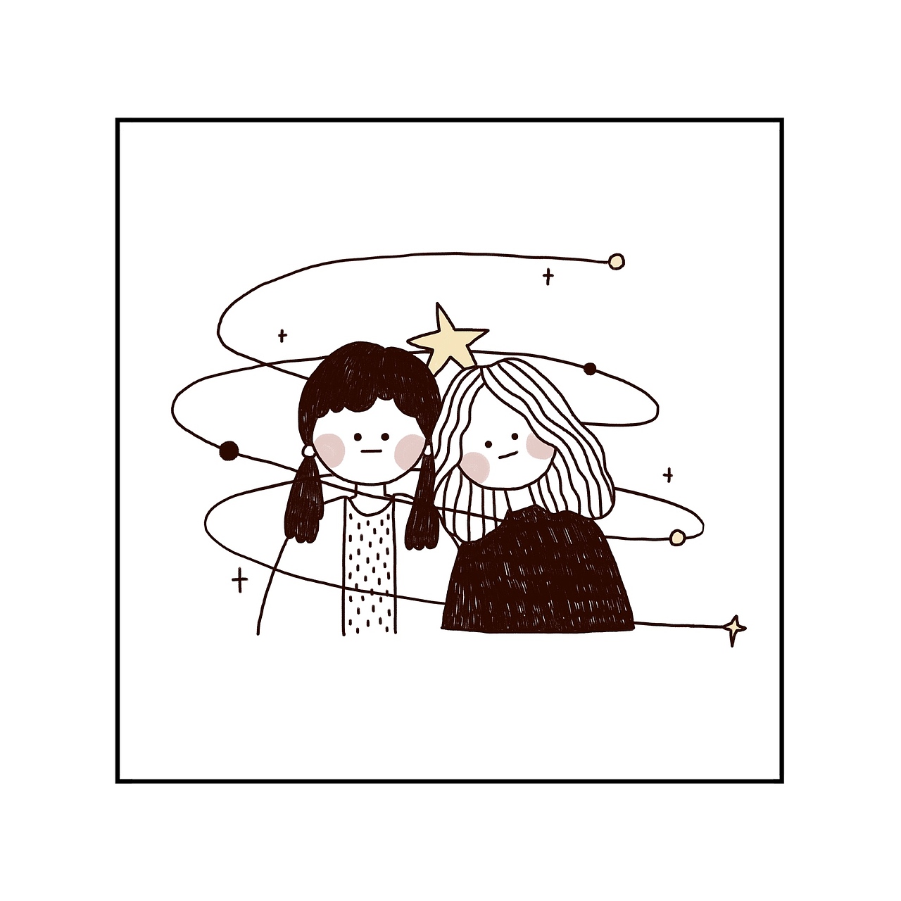 黑白系列日绘（多人篇）（图ZMjI2ODcyMzky） - 创作习作 - 站酷设计师然大猫原创素材 - 站酷ZCOOL