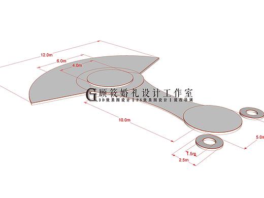 【顾筱婚礼效果图设计】道具模型尺寸
