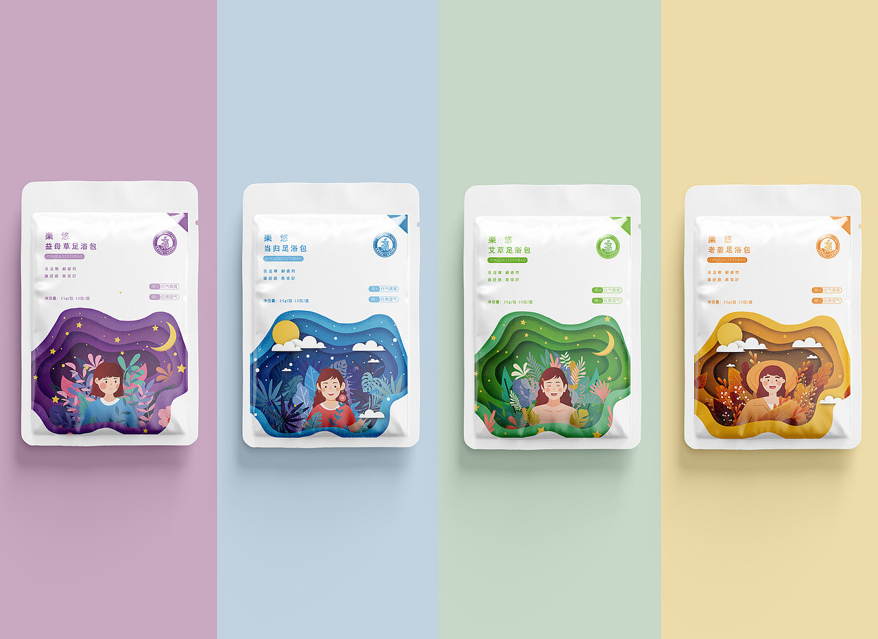 楽悠养生品牌形象包装设计（图ZMTk3Nzc0MDc2） - 品牌 - 站酷设计师周咕噜原创素材 - 站酷ZCOOL