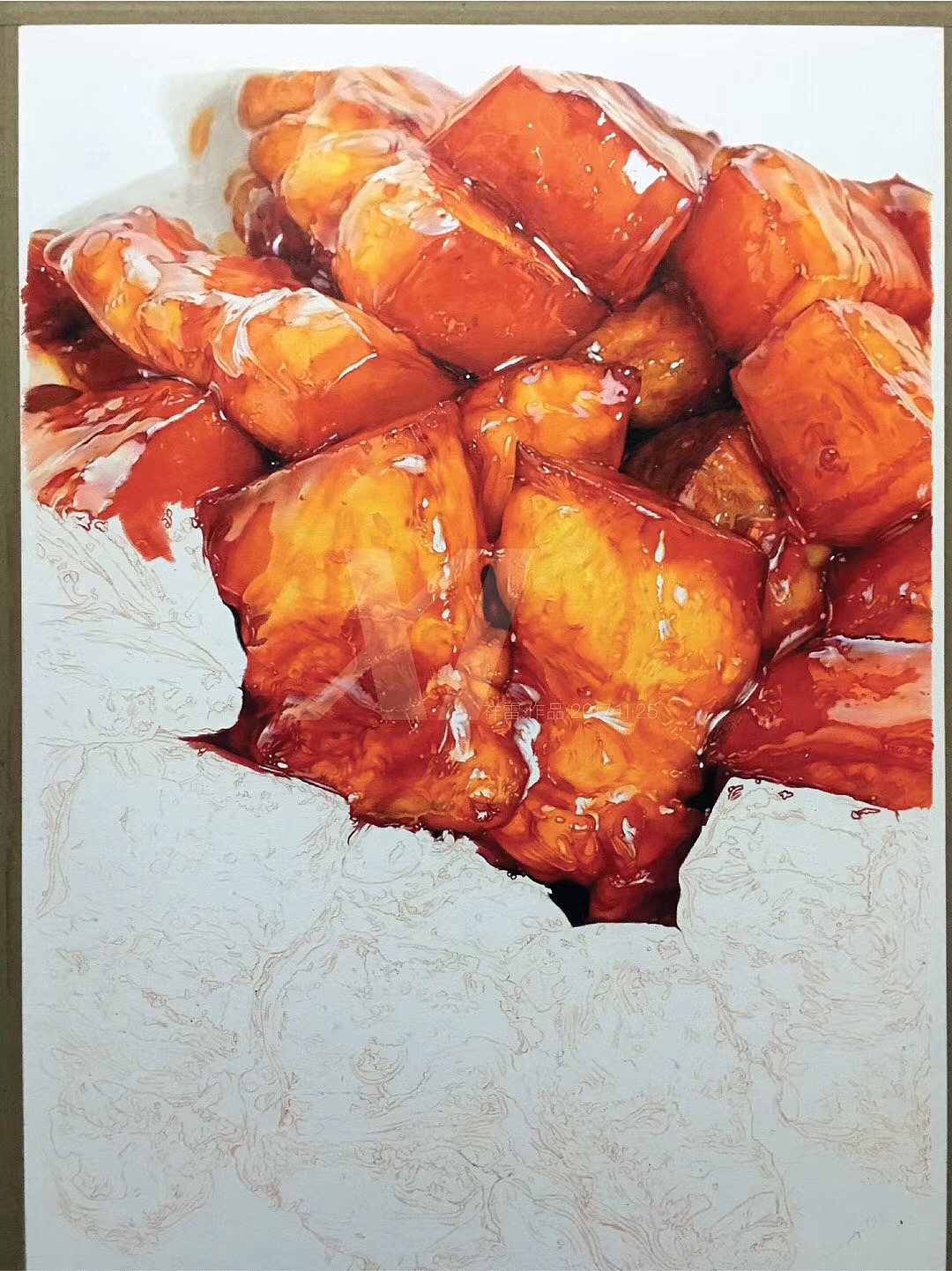 红烧肉——祥雷彩铅作品