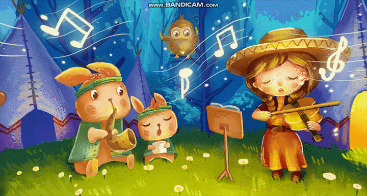 360全景插画《森林中的合唱团》（图ZODk3Mjg3MTI=） - 儿童插画 - 站酷设计师在下兔巴达原创素材 - 站酷ZCOOL