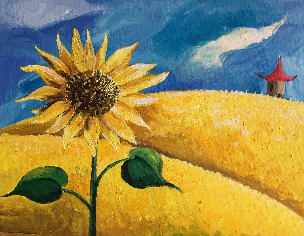 向日葵油画