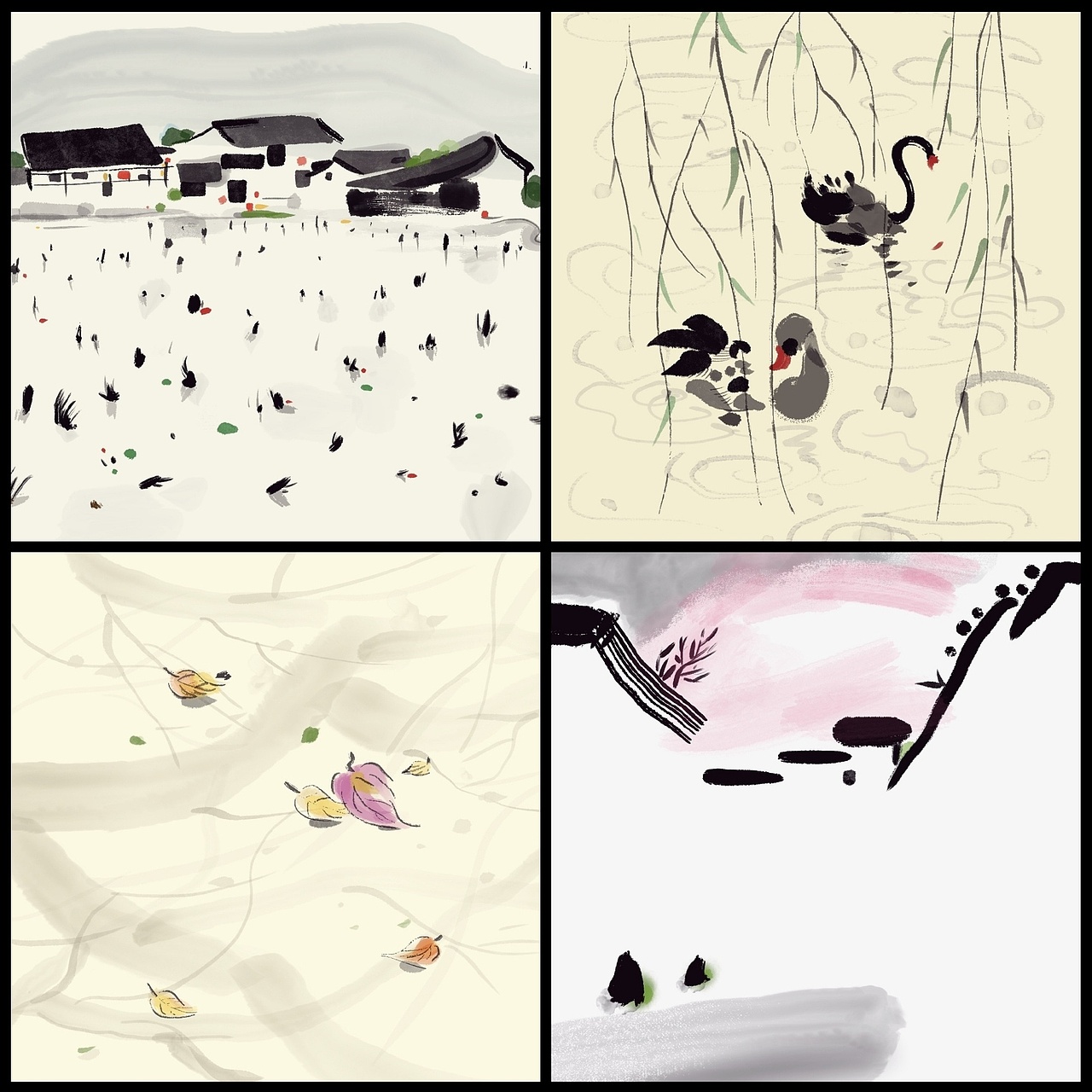 一组数绘风景（图ZMjU3NDc3OTY0） - 创作习作 - 站酷设计师花花一样原创素材 - 站酷ZCOOL