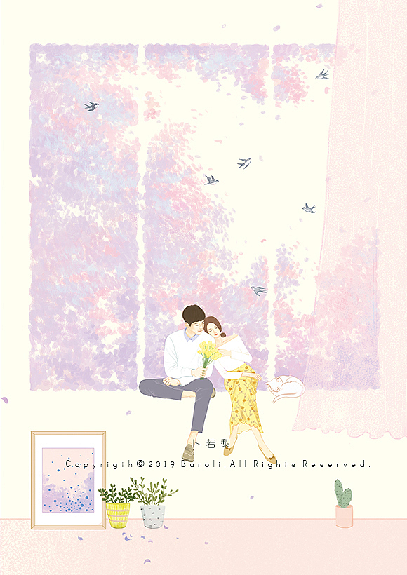 喜欢两个人2（图ZMTgzMzAyMjE2） - 商业插画 - 站酷设计师卜若梨原创素材 - 站酷ZCOOL